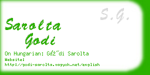 sarolta godi business card